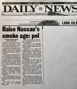 Daily News article about Raising Nassau's Smoke Age