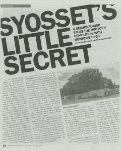 Syosset's Little Secret article page 1